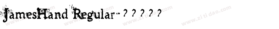 JamesHand Regular字体转换